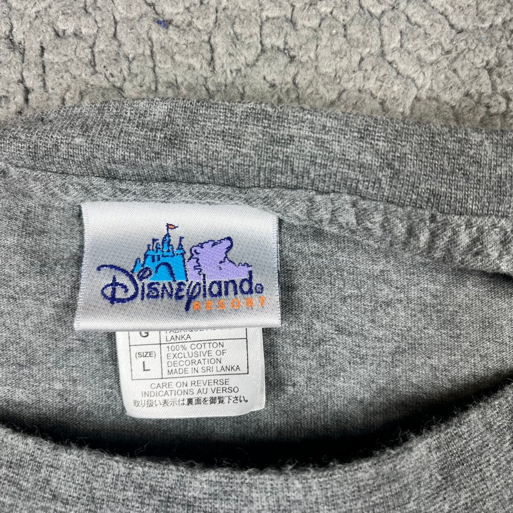 Disney Parks Grumpy Real Bad Attitude Gray Embroidered T-Shirt Mens Large L - Picture 3 of 7